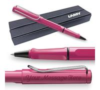 Lamy Safari Rollerball Pen - Personalised with Engraving and GIFT BOX (Pink)