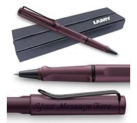 Lamy Safari Rollerball Pen with Personalised Engraving for Birthdays, School and Corporate gifts includes Blue M 63 refill, and includes premium gift boxed. (Scarlet)