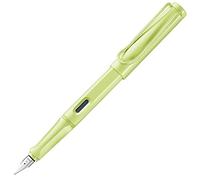 LAMY safari springgreen - Fountain Pen with ergonomic grip & polished steel nib in size F - ideal for any Writing & Calligraphy - including LAMY T 10 blue cartridge - Right-Handed