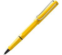 Lamy safari yellow - Rollerball Pen with ergonomic grip & line width M - for pleasant long writing - made of robust ASA plastic - including rollerball refill M 63 in blue