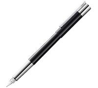Lamy Scala 079 Fountain Pen with Polished Gloss Lacquer Finish in Black / 14 Carat Gold Nib Partially Platinum Plated Nib Size F