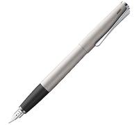 Lamy studio brushed - Fountain Pen in elegant metal body - steel nib, partially platinum-plated & in nib size M - incl T 10 blue ink cartridge