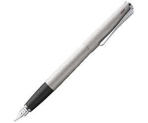 Lamy studio brushed - Fountain Pen in elegant metal body - steel nib, partially platinum-plated & in nib size EF - incl T 10 blue ink cartridge