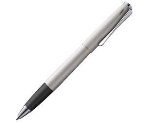 Lamy studio brushed - rollerball pen in elegant metal barrel - with propeller-shaped clip & in line width M M 63 rollerball refill in black