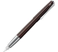 Lamy Studio Dark Brown Fountain Pen - Universal Fountain Pen in Elegant All-Metal Housing - 14 Carat Gold Nib, Partially Platinum Plated & in Line Width EF - Includes T 10 Blue Ink Cartridge
