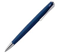 Lamy studio imperialblue - ballpoint pen in elegant stainless steel casing - with propeller-shaped clip - incl. giant refill M 16 in line width M in black