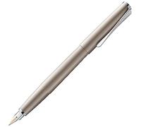Lamy studio Palladium - Fountain Pen in elegant metal body - 14 ct. gold nib, partially platinum-plated & in nib size M - incl T 10 blue ink cartridge