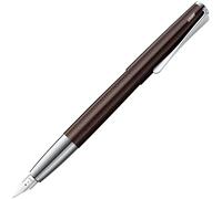 Lamy Studio Premium Fountain Pen 069 Stainless Steel in Shiny Lacquer Finish and Polished Steel Nib Size M Propeller-shaped Clip Including Ink Cartridge T 10 Blue