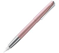 Lamy Studio Rose Matte Fountain Pen - Universal Fountain Pen in Elegant All-Metal Housing - 14 Carat Gold Nib, Partially Platinum Plated & in Line Width F - Includes Ink Cartridge T 10 Blue