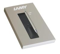 Lamy swift Palladium rollerball pen gift set - rollerball pen with fluid writing feel - palladium coated metal body & line width B - incl M 66 rollerball refill in blue & leather case