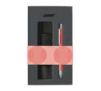 Lamy swift sunset Special Edition Rollerball Pen Gift Set - Romantic Gift Set with Rollerball Pen & Genuine Leather Case - Metal Body - Line Width B - incl. Rollerball Refill M 66 B blue