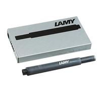 LAMY T 10 Black Ink Cartridge with Large Ink Supply - Suitable for All Lamy Cartridge Fountain Pen Models - Content 1.25 ml per Cartridge - 5 Pieces per Pack