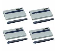 LAMY T10 Blue/Black (Navy Blue) Ink Cartridges - Pack of 4 (20 Cartridges)