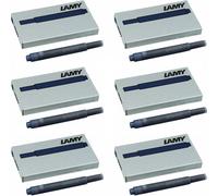 LAMY T10 Blue/Black (Navy Blue) Ink Cartridges - Pack of 6 (30 Cartridges)