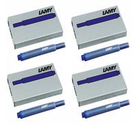 LAMY T10 Blue Fountain Pen Ink Cartridges - Pack of 4 (20 Cartridges)