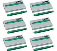 LAMY T10 Green Fountain Pen Ink Cartridges - Pack of 6 (30 Cartridges)