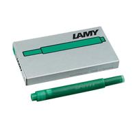 LAMY T10 Ink cartridges with Large Ink Capacity - Suitable for All Lamy Fountain Pen Models - Contents 1.25 ml per Cartridge - 5 Pieces per Pack - Ink Color Green