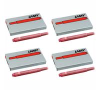 LAMY T10 Red Fountain Pen Ink Cartridges - Pack of 4 (20 Cartridges)