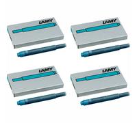 LAMY T10 Turquoise Fountain Pen Ink Cartridges - Pack of 4 (20 Cartridges)