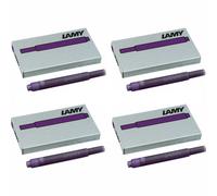 LAMY T10 Violet Fountain Pen Ink Cartridges - Pack of 4 (20 Cartridges)