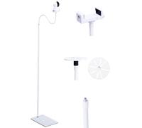 LamYHeng 80''-31'' Height White Floor Holder Stand Mount for Surveillance Camera, 3lbs Base,Height Adjustable 31.5-80'',Compatible with Baby Camera Monitor/Security Camera