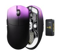 Lamzu Maya X Wireless Gaming Mouse, Ultra Lightweight 47g, Optical Switch, Maximum 30000 DPI, Symmetrical, MCU Nordic 52840, Dust-Proof Encoder, PAW3950 Sensor(Larger Maya) (Purple)