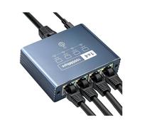 LAN 1to4 1000 Mbps Ethernet Splitter 4 Port Aluminium Gigabit RJ45 with USB-C Power Cable Network Splitter