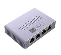 LAN Divider Hub, Network Splitter 1-to-4 Port, Ultra-Fast Gigabit Signal Extender, Lag Free Connectivity Gear, Reliable Data Flow Feature for Desktop, Media Box, Residence, Lounge
