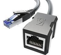 LAN & Ethernet extension cable with break-proof design - 0,25m (CAT 7male to female Ethernet cable, extends network cables with full data transfer speed - 10Gbit/s, SF/FTP shielding) - by CableDirect