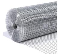 LAN JIA Galvanized Hardware Cloth 1/2in. x 1/2in. Square Mesh 48inch x100foot 19GA Galvanized After Welding Chicken Wire Raised Garden Bed Plant Supports Poultry Netting Snake Fence