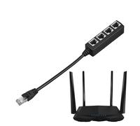 Lan Splitter,Small 1 to 4 Adapter - Plug and Play Hub Internet Splitter,for TV Laptop Router Top Box Computer Home Office Dorm Conference Room