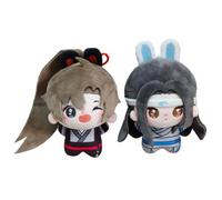 Lan Wang Ji/Wei Wu Xian Plush Keychain 10CM Cute Stuffed Cotton Figure 2PCS