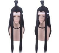 Lan Wangji Wei wuxian cosplay Wig Halloween Anime Mo Dao Zu Shi synthetic hair jiang cheng wei ying lan zhan Cosplay Wigs + cap One Size 512 LAN WANGJI WIG