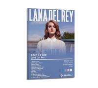 Lana Del Poster Rey Born To Die Music Album Canvas Album Cover Limited Edition Posters Wall Art Print Aesthetic Living Room Decor Painting Poster for Home Office Decorations 08x12inch(20x30cm)