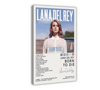 Lana Del Poster Rey Born To Die Music Album Poster Signed Limited Edition Poster Canvas Poster Wall Art Decor Print Picture Paintings for Living Room Bedroom Decoration Frame-style 12x18inch(30x45cm)