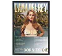 Lana Del Poster Rey Posters Album Cover Limited Edition Posters, Music Canvas Aesthetic Living Room Painting Decor for Home Office 08x12inch(20x30cm) Black Frame