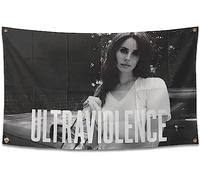 Lana del Singer Rey Flag Tapestry Music Album Cover Tapestry Wall Hanging Room Flags with 4 Brass Grommets Dorm Backdrop Wall Art Aesthetic Home Decor (3x5 FT)