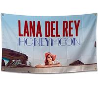 Lana del Singer Rey Flag Tapestry with 4 Brass Grommets, Music Album Cover Tapestry Wall Hanging Room Flags Dorm Backdrop Wall Art Aesthetic Home Decor (3x5 FT)