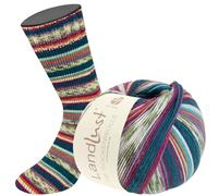 Lana Grossa Landlust Sock Wool 6-Ply 919 Light Grey/Ecru/Fuchsia/Blue/Jeans/Midnight Blue/Light Pink/