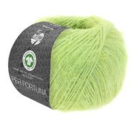 LANA GROSSA Per Fortuna GOTS Light Summer Fluffy Yarn with Cotton, Hand Knitting Yarn Made of 74% Cotton (Organic) and 26% Polyamide, 50 g Wool for Knitting and Crocheting, 190 m Yarn FB 27