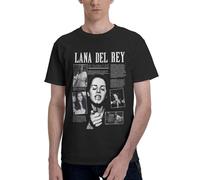 Lana Singer Del* Rey Men Shirt Vintage Tour Merch Men's T-Shirt - Soft Cotton Short Sleeve Tee, Graphic Music Band Tshirt for Fans Gift, Casual Streetwear X-Large