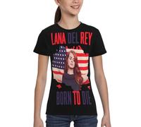 Lana Singer Del* Rey Teen Short Sleeve Shirt Retro Music Style T-Shirt Breathable Summer Street Fashion Singer Fan Personalized Peripheral Gifts Casual Versatile Tops X-Small