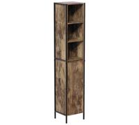 Lana Tall Matt Brown Single Freestanding Bathroom Cabinet (H)172Cm (W)33Cm