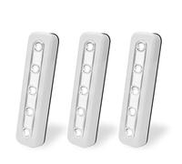 LANAFAY 3pcs Touch-Activated Led Light, Cabinet Night Light Stick-on Super Bright, 5-Led Battery-0perated Tap Light, Wireless Lights for Under Cupboard, Wardrobe, Stairs, Closet, Kitchen, Hallway
