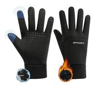 LANAFAY Winter Warm Gloves Men, Women Touchscreen Running Gloves Anti Slip Black, Windproof Waterproof Thermal Gloves With Liners for Cycling Biking Sporting Driving (M)