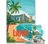 Lanai Island Hawaii Adult Jigsaws 1000 Piece,Educational Game Challenge Toy Wall Decoration Unique Birthday And Xmas Gifts 75x50cm