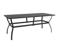 lanai steel 190cm garden dining table in anthracite