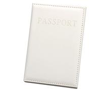 LANANAI Leather Passport Cover Passport Holder Simple Thin Ticket Holder Thief-Proof Document Organizer Passport Cover (White)