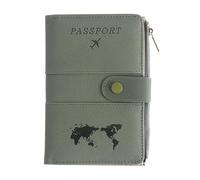 LANANAI Passport Book Holder Protective Cover Storage Bag Wallet ID Card Holder Ticket Holder Snap Mini Passport Sleeve (Green)