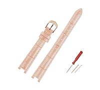LANAPPTLTG Leather Watch Strap Fit For Coach Watch Park Series Mother Pearl Shell Women's Notch Leather Watchband Green Accessories(Pink-rose gold)